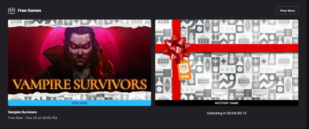 Epic Games Store Holiday Giveaway: Claim Your Free Copy of Vampire Survivors!